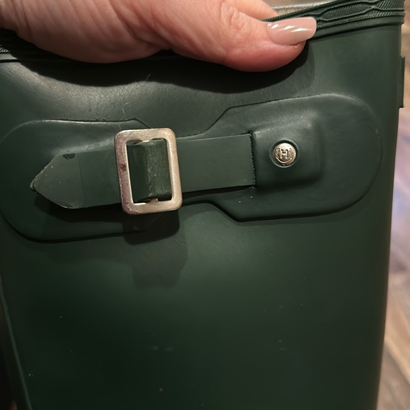 Hunter Tall Boots Green Sz 8 Includes Boot Socks - Picture 9 of 9